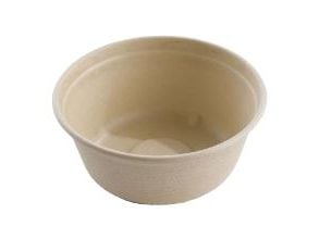 Skål rund 500 ml Ø150x60 mm brun bagasse natur komposterbar FF,4 pk x 125 stk/krt