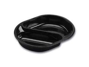 Bricka 2-fack 400/515 ml 238x176x40 mm Oval CPET Svart, 240 st/fp