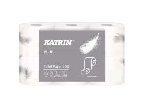 Toiletpapir, Katrin, Plus, 2 lag, hvid x 50.00m, kasse a 42 ruller