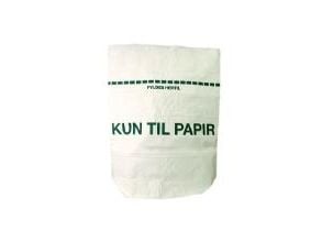 Papirsæk 110ltr B700xL950mm 1-lag Kun Til Papir Hvid,50 stk/krt