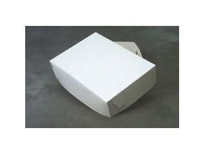 Tårtbox vikbar själv nr 1215 L200xB140xH50mm papper vit, 250 st/krt