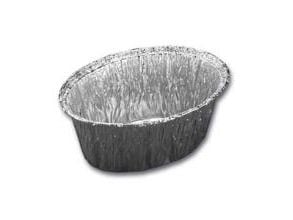 Alubakke 260 ml Oval Sølv,100 stk/pk