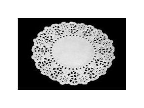 Kagepapir Ø14 cm Rund Udstanset Hvid,500 stk/pk