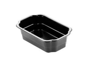 Tarjotin 1-huone Takeaway 1/4 GN 1750 ml 250x159x70 mm PP Musta, 220 kpl/krt