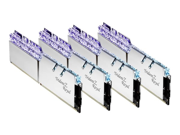 G.Skill Trident Z Royal Series - DDR4 - sett - 64 GB: 4 x 16 GB - DIMM 288-pin - 3600 MHz / PC4-28800 - CL16 - 1.35 V - ikke-bufret - ikke-ECC - sølv