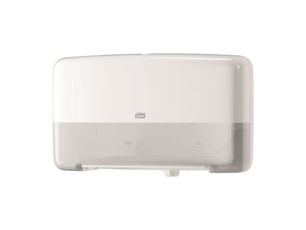 Toiletpapirdispenser ruller, Tork T2 Mini Twin, hvid 432mmx146mm x 275mm