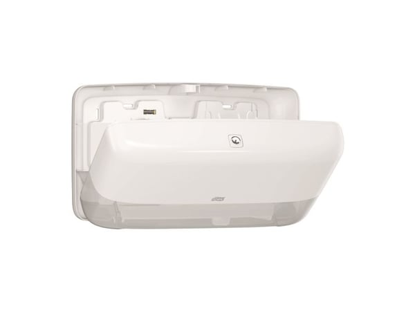 Toalettpappersdispenser Tork jumbo mini T2 twin vit, st