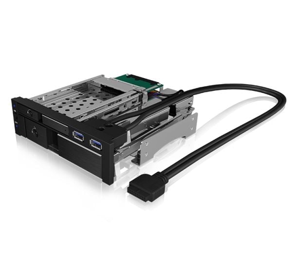 ICY BOX växlingsram 1x 2,5" + 1x 3,5" SATA/SAS till 2x SATA för 5,25"-fack ICY BOX växlingsram 1x 2,5" + 1x 3,5" SATA/SAS till 2x SATA för 5,25"-fack