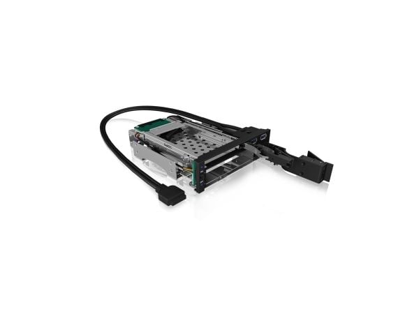 ICY BOX växlingsram 1x 2,5" + 1x 3,5" SATA/SAS till 2x SATA för 5,25"-fack