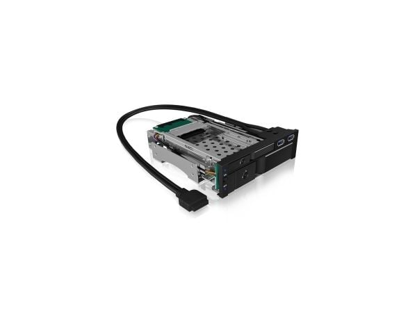 ICY BOX växlingsram 1x 2,5" + 1x 3,5" SATA/SAS till 2x SATA för 5,25"-fack