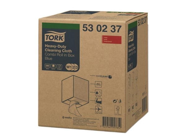 Aftørringsklud Tork Kraftig W1-3 38x32cmx106m 280ark/kar - (280 ark pr. karton)