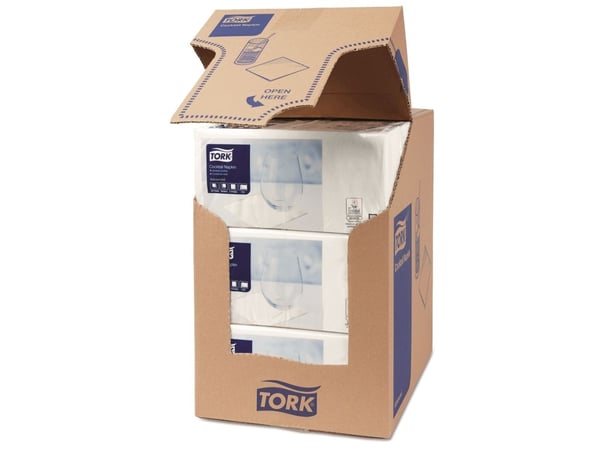 Serviettiliina Tork 24x24 cm 2-kertainen valkoinen,12 kpl x 200 kpl/krt