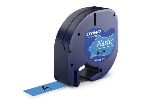Etikettband DYMO® LetraTAG 12mm x 4m blå plasttape
