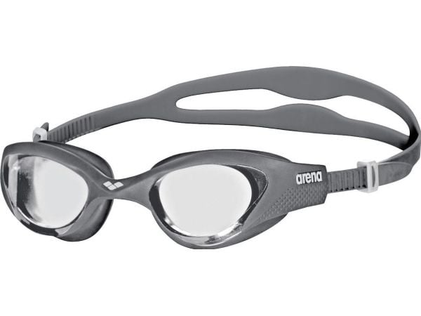 Arena The One Goggles, Unisex, Yksi koko, Harmaa, Termoplastinen kumi (TPR), Läpinäkyvä, Polykarbonaatti