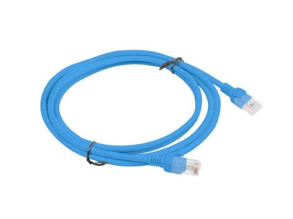 Lanberg - Koblingskabel - RJ-45 (hann) til RJ-45 (hann) - UTP - CAT 6 - formstøpt, uten hindringer, flertrådet - blå, RAL 5012