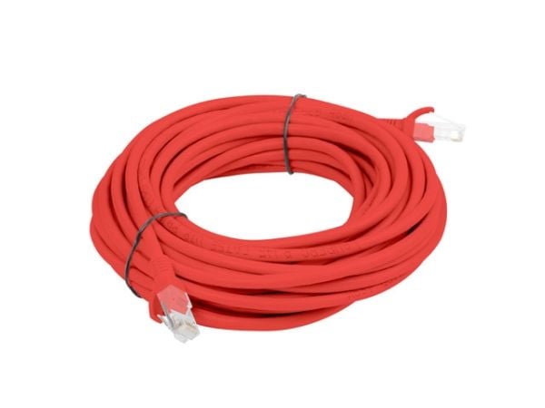 Lanberg - Koblingskabel - RJ-45 (hann) til RJ-45 (hann) - UTP - CAT 5e - rød, RAL 3017