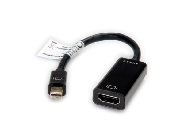 Value 12.99.3143, Mini DisplayPort, HDMI-tyyppi A (vakio), Uros, Naaras, 3840 x 2160 pikseliä, 2160p