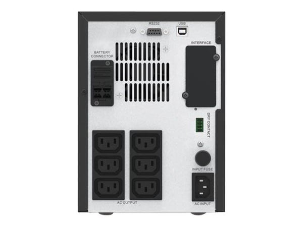 APC Easy UPS SMV SMV1000CAI - UPS - AC 220/230/240 V - 700 watt - 1000 VA - 2 x batteri - 7 Ah - 7 Ah - USB, RS-232 - utgangskontakter: 6