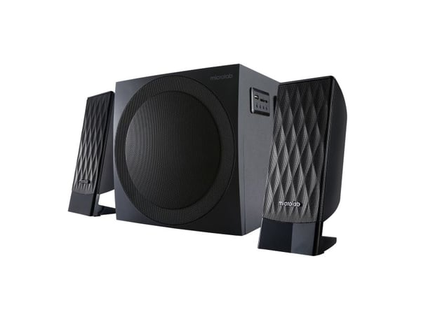 Microlab M-300BT, 2.1 kanaler, 38 W, Svart, Tre, Rotasjon, 0,3%