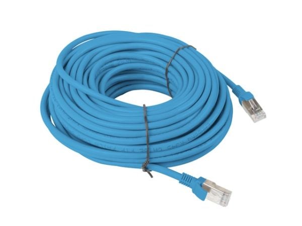 Lanberg - Koblingskabel - RJ-45 (hann) til RJ-45 (hann) - UTP - CAT 5e - flertrådet - blå, RAL 5012