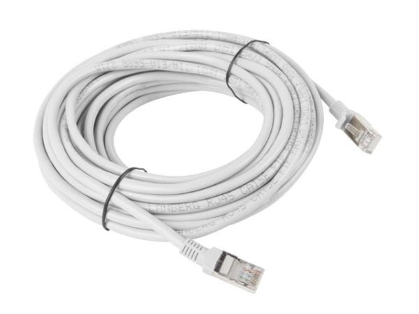 Lanberg - Koblingskabel - RJ-45 (hann) til RJ-45 (hann) - UTP - CAT 5e - formstøpt, uten hindringer, flertrådet - grå, RAL 7035