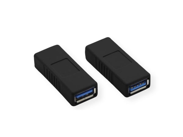 Value 12.99.2997, USB Type A, USB Type A, Svart