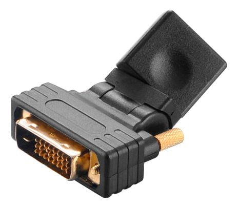 Akasa - Video adapter - HDMI hunn dreining til DVI-D hann dreining - svart - tommelskruer