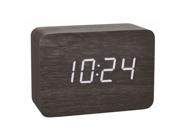 TFA CLOCCO - Alarmklokke - rektangulær - elektronisk - skrivebord - svart