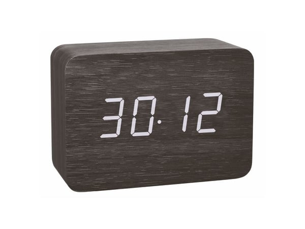 TFA CLOCCO - Alarmklokke - rektangulær - elektronisk - skrivebord - svart