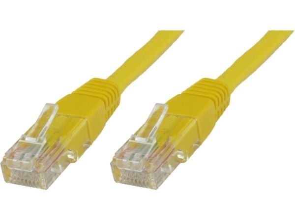 MicroConnect - Nettverkskabel - RJ-45 (hann) til RJ-45 (hann) - 15 m - 5 mm - UTP - CAT 5e - rund, flertrådet - gul