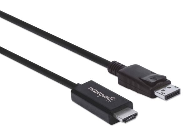 Manhattan 153201, 1,8 m, DisplayPort, HDMI, Hankjønn, Hankjønn, Rett