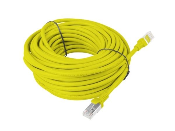 Lanberg - Koblingskabel - RJ-45 (hann) til RJ-45 (hann) - UTP - CAT 5e - formstøpt, uten hindringer, flertrådet - gul, RAL 1028