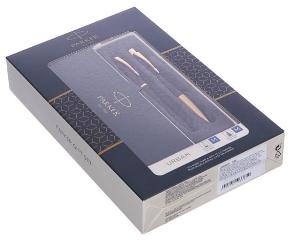 Parker 2093381, Svart, Gull, 2 stykker, Kulepenn + fyllepenn