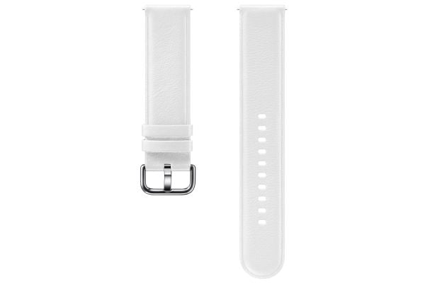 Samsung Leather Strap ET-SLR82 - Klokkestropp for smart armbåndsur - hvit - for Galaxy Watch Active 2