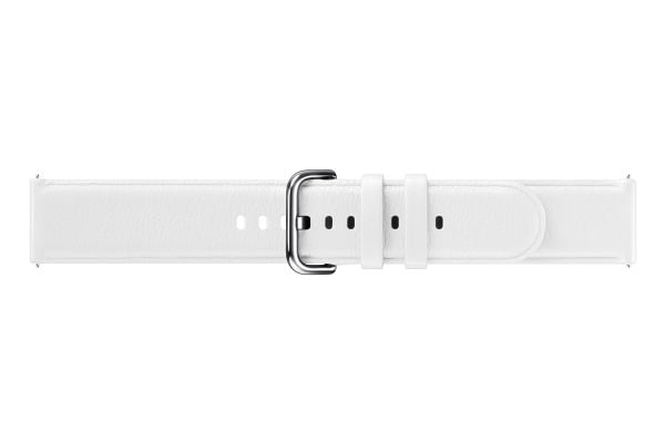 Samsung Leather Strap ET-SLR82 - Klokkestropp for smart armbåndsur - hvit - for Galaxy Watch Active 2