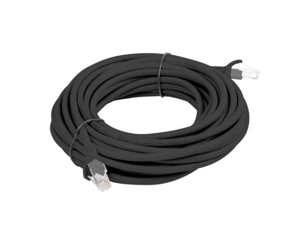 Lanberg - Koblingskabel - RJ-45 (hann) til RJ-45 (hann) - UTP - CAT 6 - formstøpt, uten hindringer, flertrådet - svart, RAL 9004