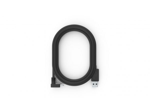 Huddly - USB-kabel - 24 pin USB-C (hann) vinklet til USB-type A (hann) - USB 3.1 (Gen 1) / 2.0 / 1.1 - 5 V - 2 A - 2 m - halogenfri - svart