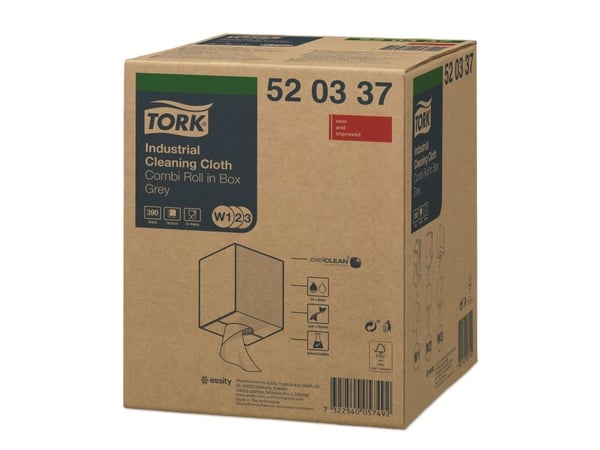Staples TORK Industriell, flerbruksklut i en liten rull 520, grå (32cm x 148m)