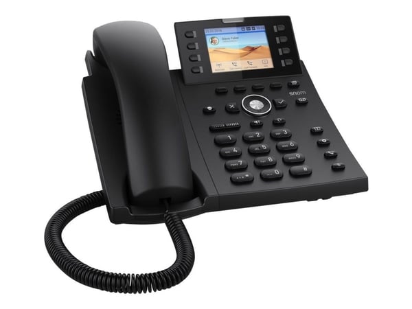 snom D335 - VoIP-telefon - treveis anropskapasitet - SIP, RTCP, SRTP, SIPS - svart