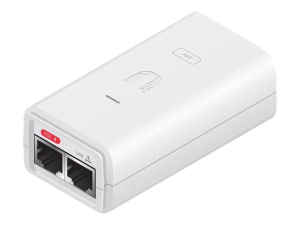 Ubiquiti Networks POE-24-12W-WH - 100Mbit Power Injector - AC 100-240 V - 12 Watt - White