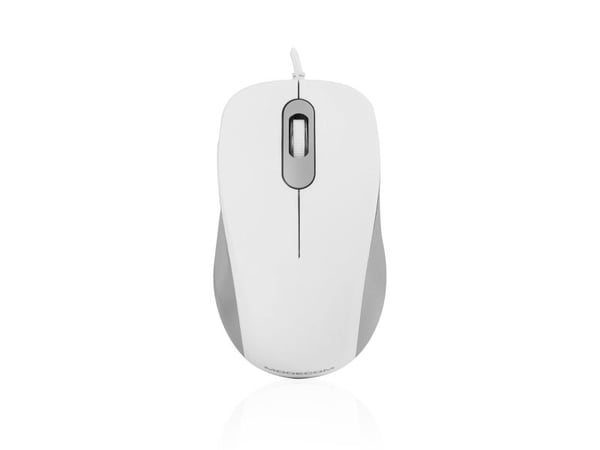 ModeCom MC-M10S - Mus - optisk - 3 knapper - kablet - USB - hvit