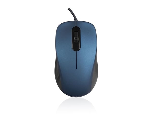 Modecom MC-M10S, Molempikätinen, Optinen, USB A-tyyppi, 1000 DPI, Sininen