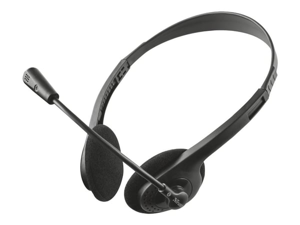 Headset, Trust Primo Chat, on-ear, kablet, sort