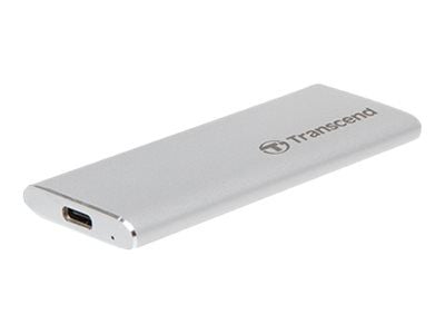 Transcend ESD240C - SSD - 480 GB - ekstern (bærbar) - M.2 - USB 3.1 Gen 2 (USB-C kontakt) - sølv