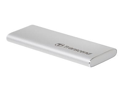 Transcend ESD240C - SSD - 240 GB - ekstern (bærbar) - M.2 - USB 3.1 Gen 2 (USB-C kontakt) - sølv