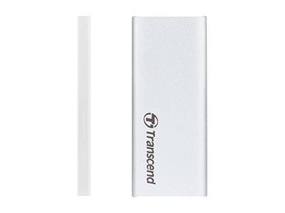 Transcend ESD240C - SSD - 480 GB - ekstern (bærbar) - M.2 - USB 3.1 Gen 2 (USB-C kontakt) - sølv