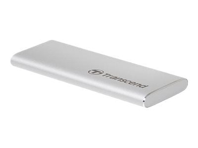 Transcend ESD240C - SSD - 480 GB - ekstern (bærbar) - M.2 - USB 3.1 Gen 2 (USB-C kontakt) - sølv