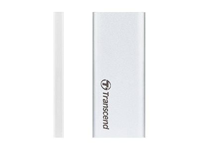 Transcend ESD240C - SSD - 240 GB - ekstern (bærbar) - M.2 - USB 3.1 Gen 2 (USB-C kontakt) - sølv