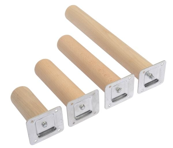 Home>it® rund bordben med lige beslag Ø41 x 20 cm bøgetræ