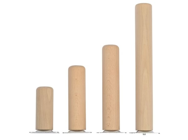 Home>it® rund bordben med lige beslag Ø41 x 20 cm bøgetræ